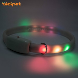 Pet Gift Silicone Personalized Colorful Dog Collar LED Electronic Dog Collar