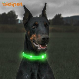Custom Personalized Logo silicone adjustable led Pet Dog Collar Making Supplies